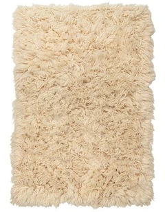 MISS AMARA ORACENE BEIGE DEEP PILE WOOL SHAG RUG