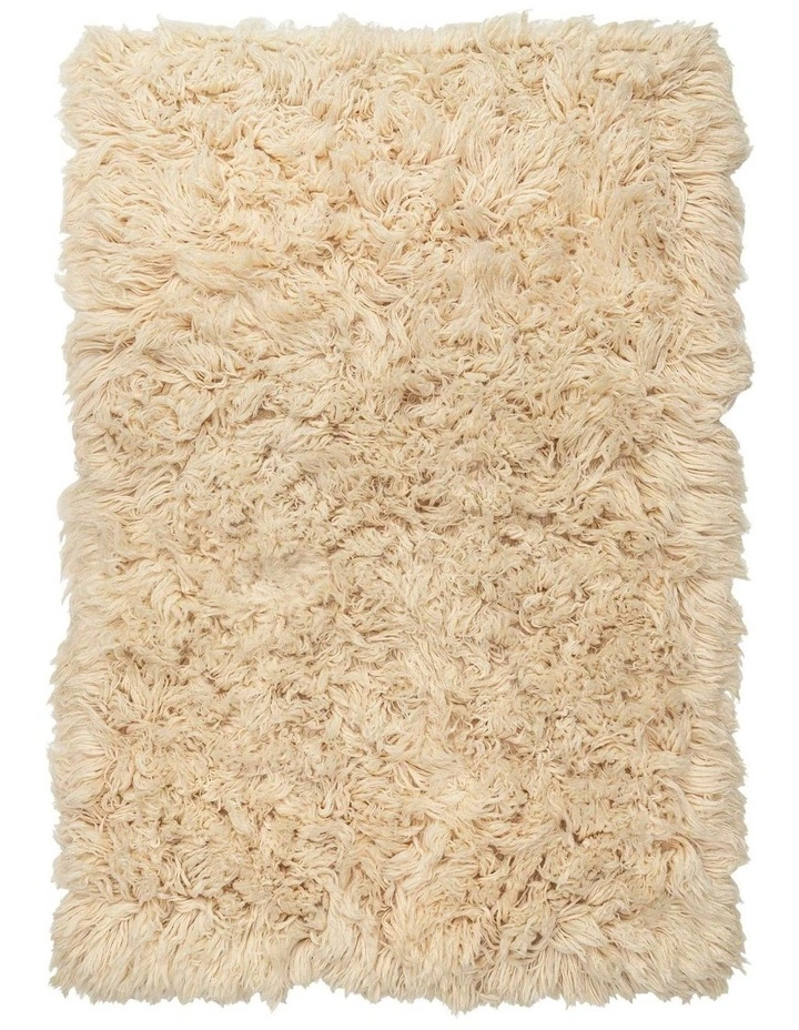 MISS AMARA ORACENE BEIGE DEEP PILE WOOL SHAG RUG image 1