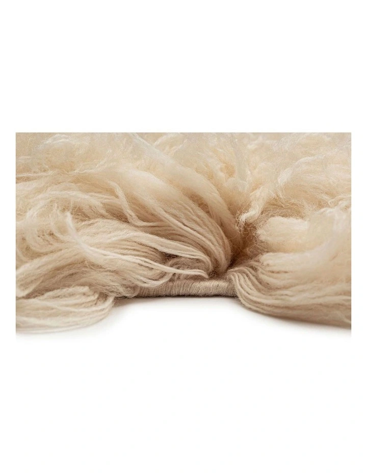 MISS AMARA ORACENE BEIGE DEEP PILE WOOL SHAG RUG image 4