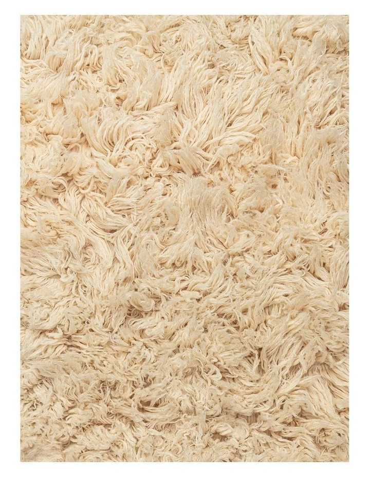 MISS AMARA ORACENE BEIGE DEEP PILE WOOL SHAG RUG image 5