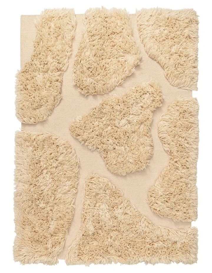 MISS AMARA SAVITA OAT SCULPTURAL WOOL SHAG RUG image 1