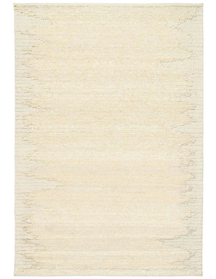 MISS AMARA KHAVIA BORDERED WHITE RUG image 1