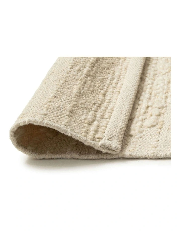 MISS AMARA KHAVIA BORDERED WHITE RUG image 3