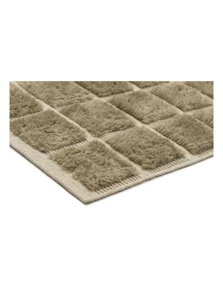 MISS AMARA SONDRA GREEN HANDLOOM GRID WOOL RUG image 2