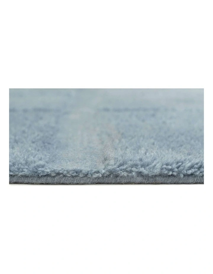 MISS AMARA ARAMINTA BLUE GEOMETRIC WOOL SHAG RUG image 4