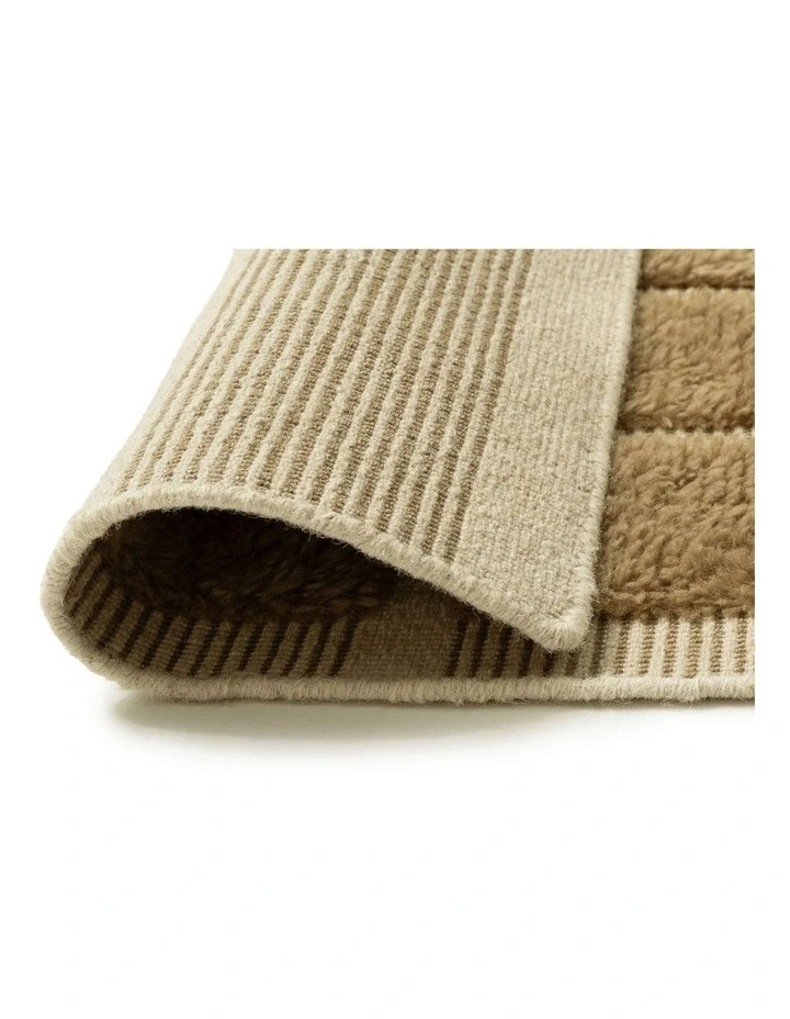 MISS AMARA OAKLYNN CHOCOLATE HANDLOOM GRID WOOL RUG image 3