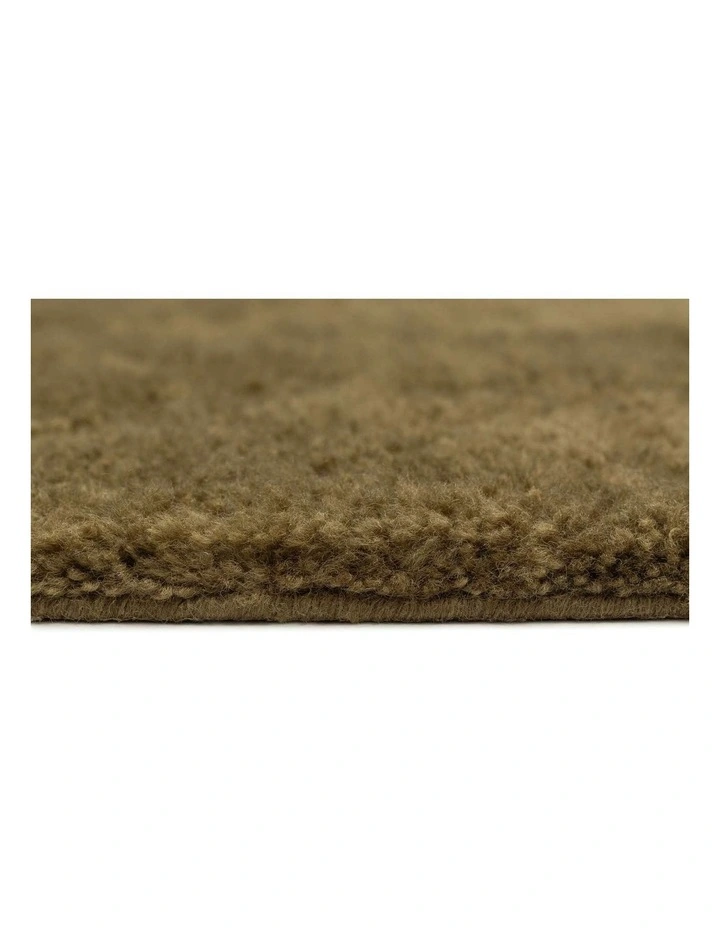 MISS AMARA FLAVIA DARK GREEN WOOL DIRECTIONAL SHAG RUG image 4