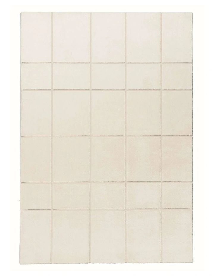 MISS AMARA CHARMION TONAL CREAM GRID RUG image 1