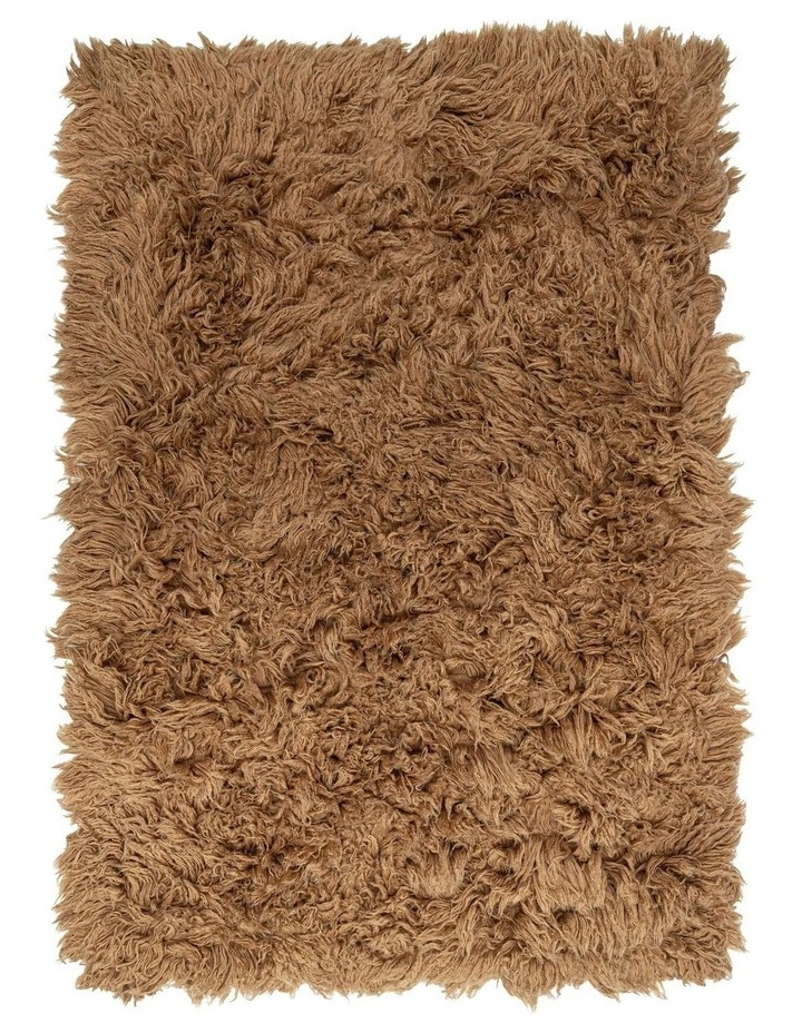 MISS AMARA MINERVA MOCHA DEEP PILE WOOL SHAG RUG image 1