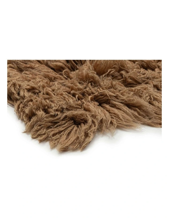 MISS AMARA MINERVA MOCHA DEEP PILE WOOL SHAG RUG image 2
