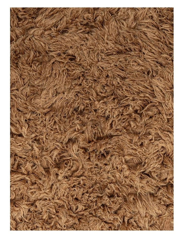 MISS AMARA MINERVA MOCHA DEEP PILE WOOL SHAG RUG image 5