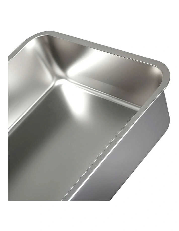 Pawz Stainless Steel Cat Litter Box Large High-Sided Easy Clean White image 4