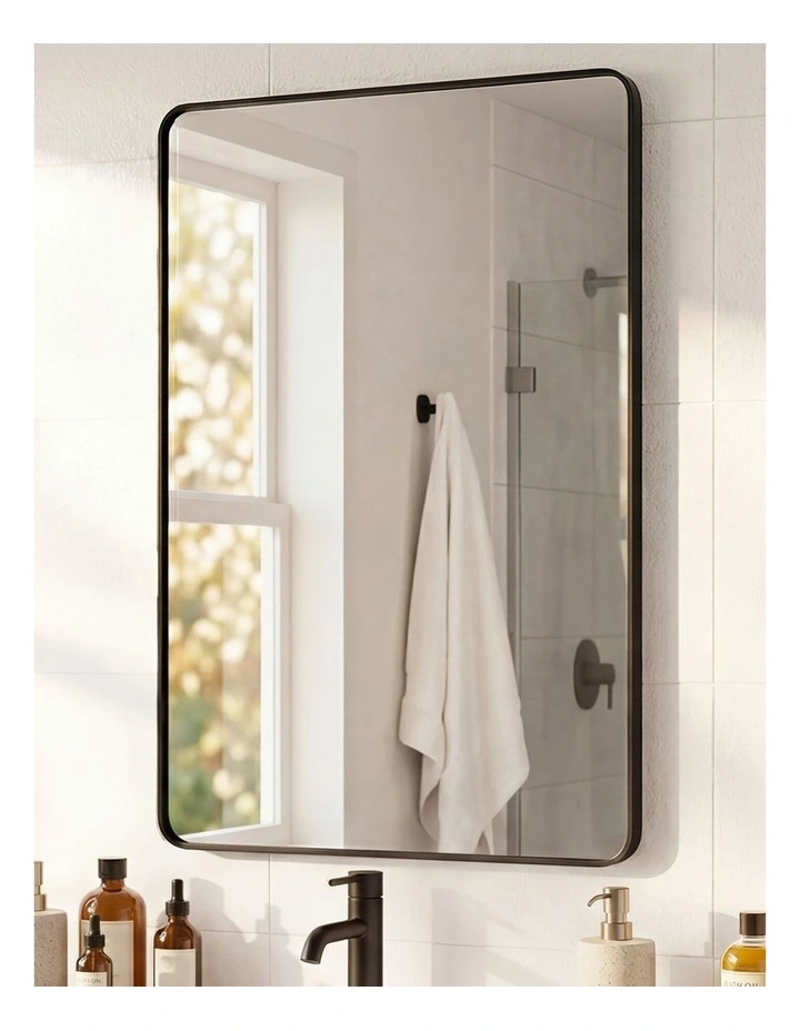 Yezi Rectangle Wall Mirror 75x50cm Bathroom Wall Mounted Vanity Mirror Home Decor image 7