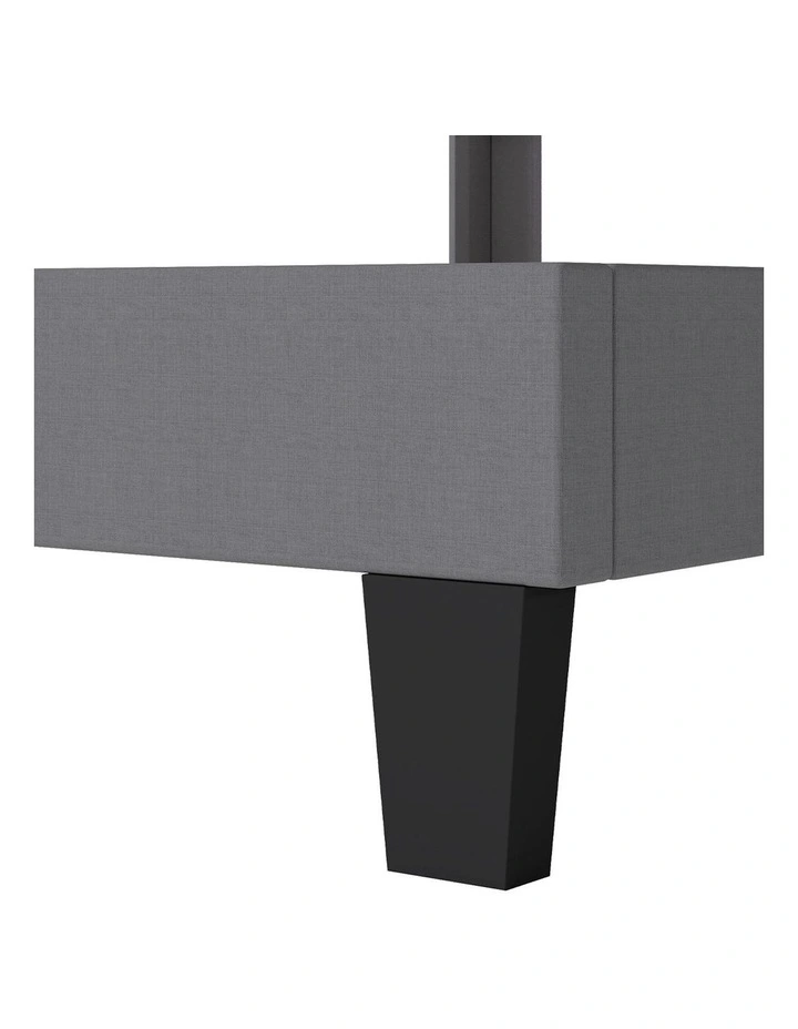 Levede Metal Wooden Bed Frame Double Panel Plush Upholstered Soft Headboard Grey image 6