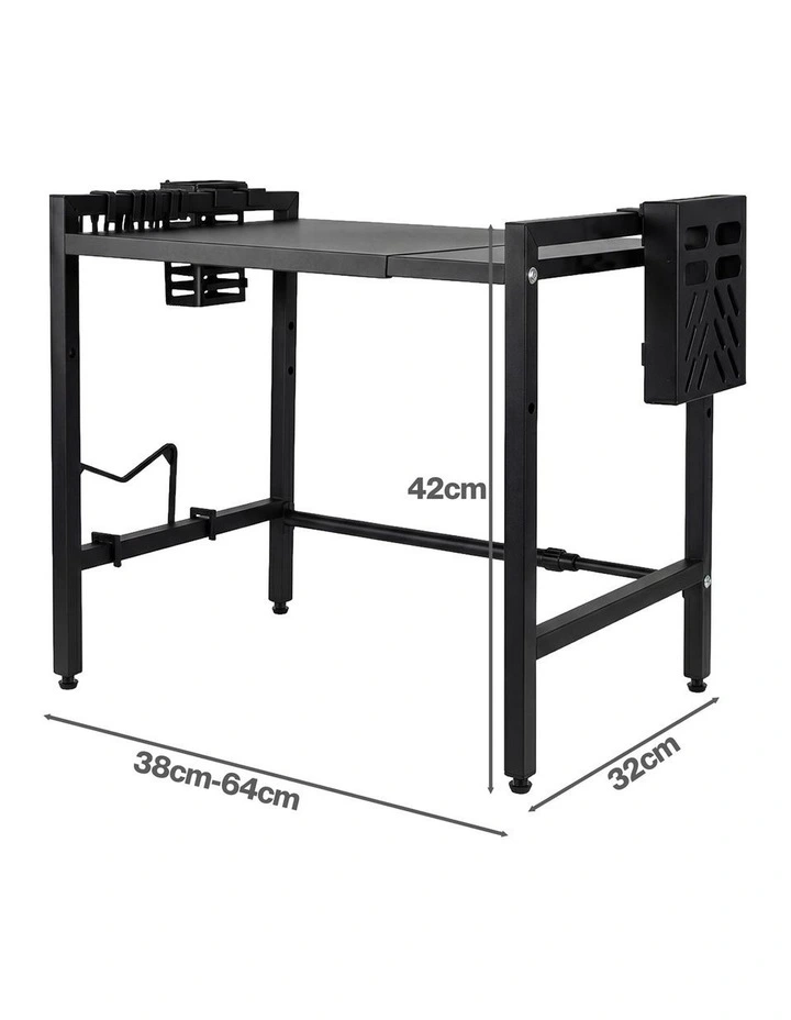 Toque Microwave Oven Rack Stand Adjustable Expandable Shelf Countertop Organizer image 3