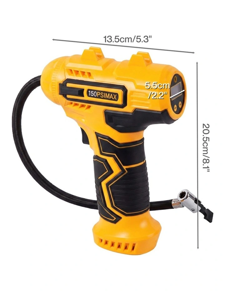 Traderight Cordless Tyre Inflator Air Car Compressor Pump LCD Digital Handheld image 3