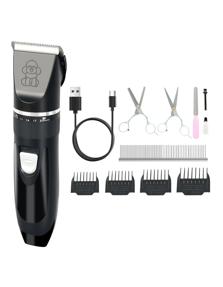 Pawz Pet Grooming Clipper Trimmer Cordless Rechargeable Black image 1