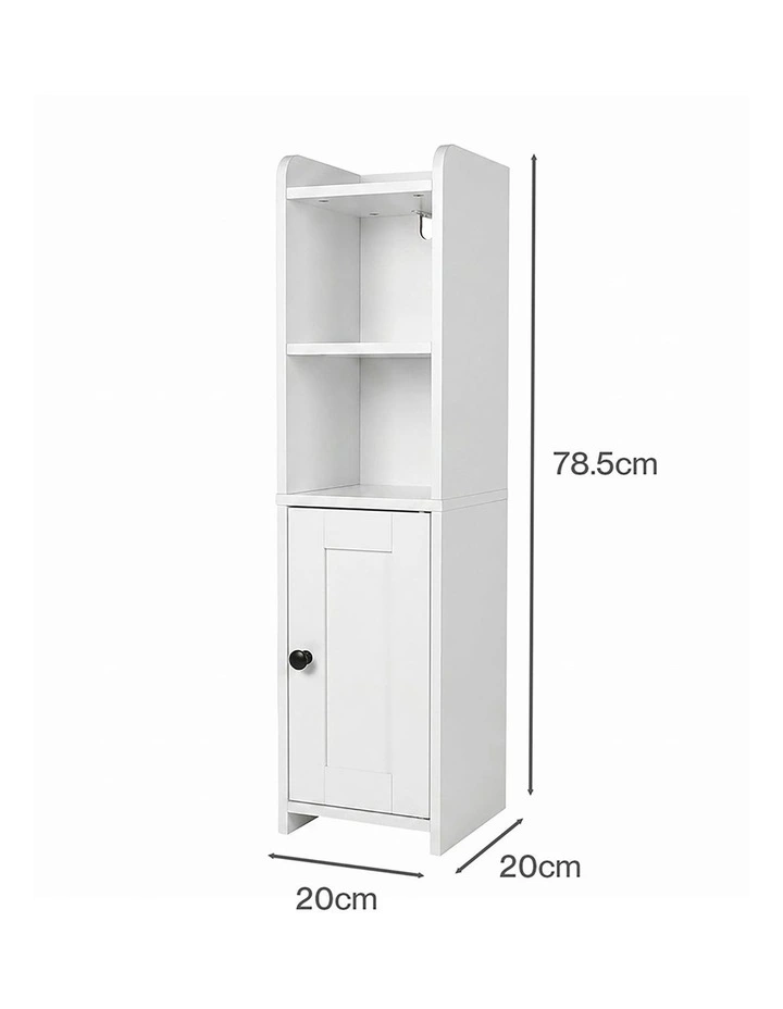 Levede Bathroom Cabinet Storage Slim Organiser Toilet Paper Storage 78.5cm White image 3