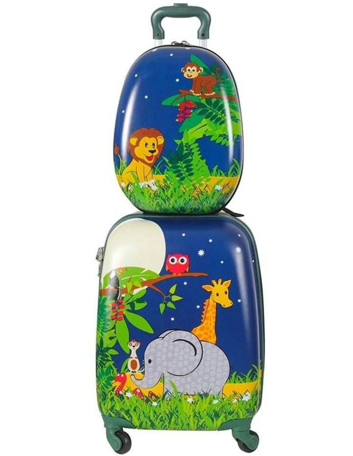 Bopeep 2-Piece Kids Luggage Set Travel Suitcase Backpack Jungle image 2
