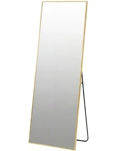 Yezi Rectangular Full Length Mirror 165x60cm Gold Standing Floor Wall Leaning