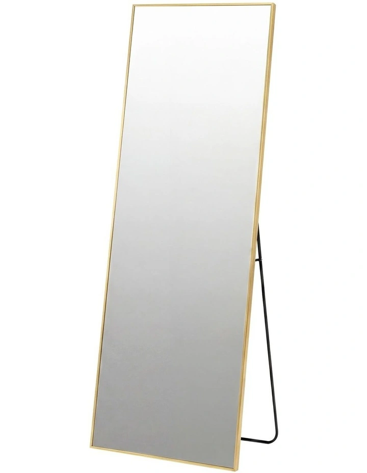 Yezi Rectangular Full Length Mirror 165x60cm Gold Standing Floor Wall Leaning image 1