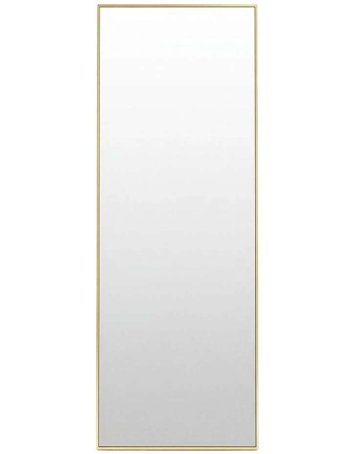 Yezi Rectangular Full Length Mirror 165x60cm Gold Standing Floor Wall Leaning image 2
