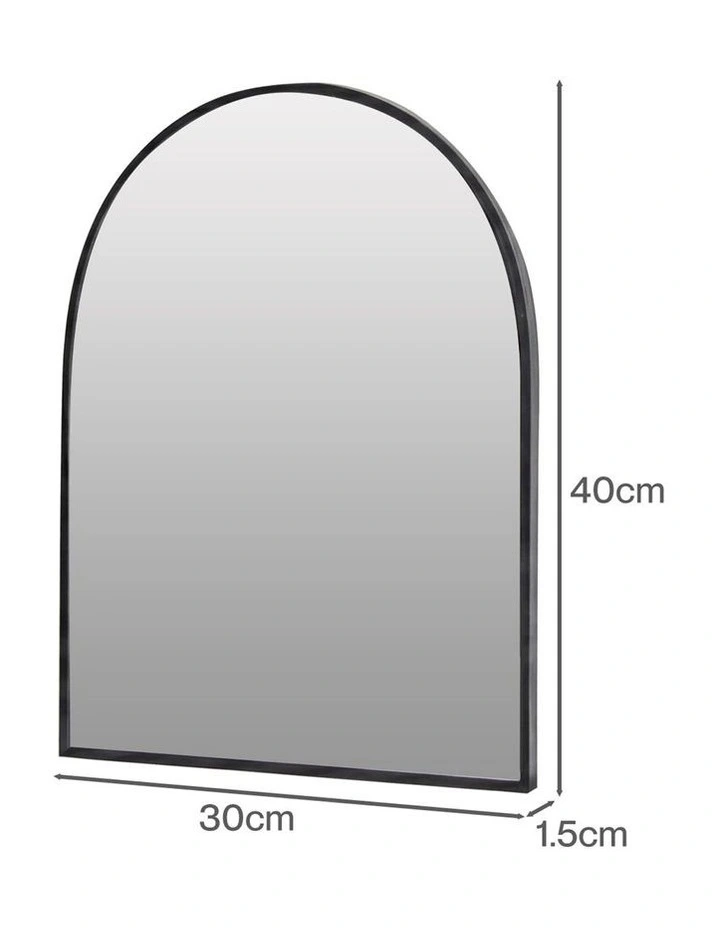 Yezi Wall Mirror Vanity Mounted Tempered Glass Aluminium Frame Bathroom Bedroom image 3