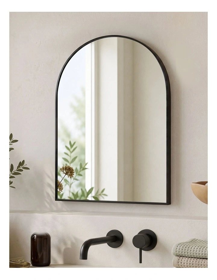 Yezi Wall Mirror Vanity Mounted Tempered Glass Aluminium Frame Bathroom Bedroom image 7
