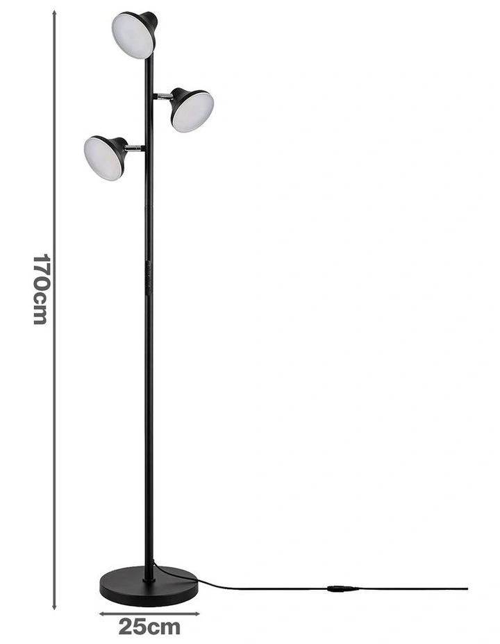 Emitto 3-Light LED Floor Lamp Dimmable Tree Lamp Remote Adjustable Living Room image 3