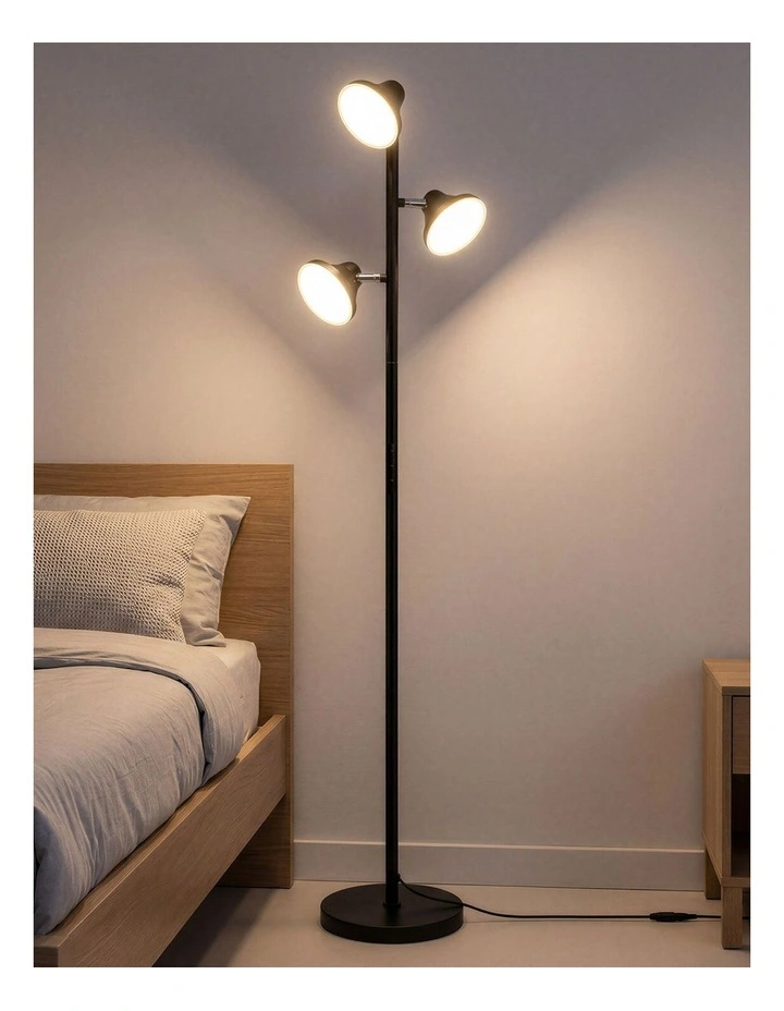 Emitto 3-Light LED Floor Lamp Dimmable Tree Lamp Remote Adjustable Living Room image 7