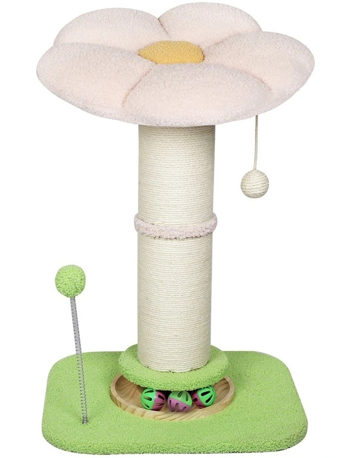 Pawz Flower Cat Tree Tower Sisal Scratching Post Pink 61.5cm image 2