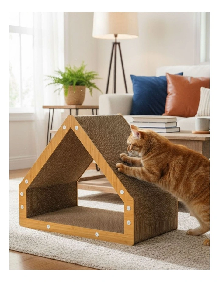 Pawz Cat Scratcher Board Bed Cardboard House Condo Recyclable image 7