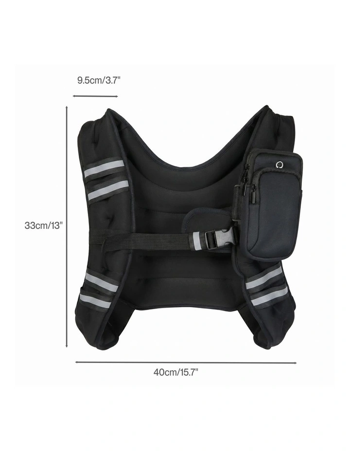 Centra 5.5kg Weighted Vest Adjustable Workout Weight Jacket Exercise Training image 3