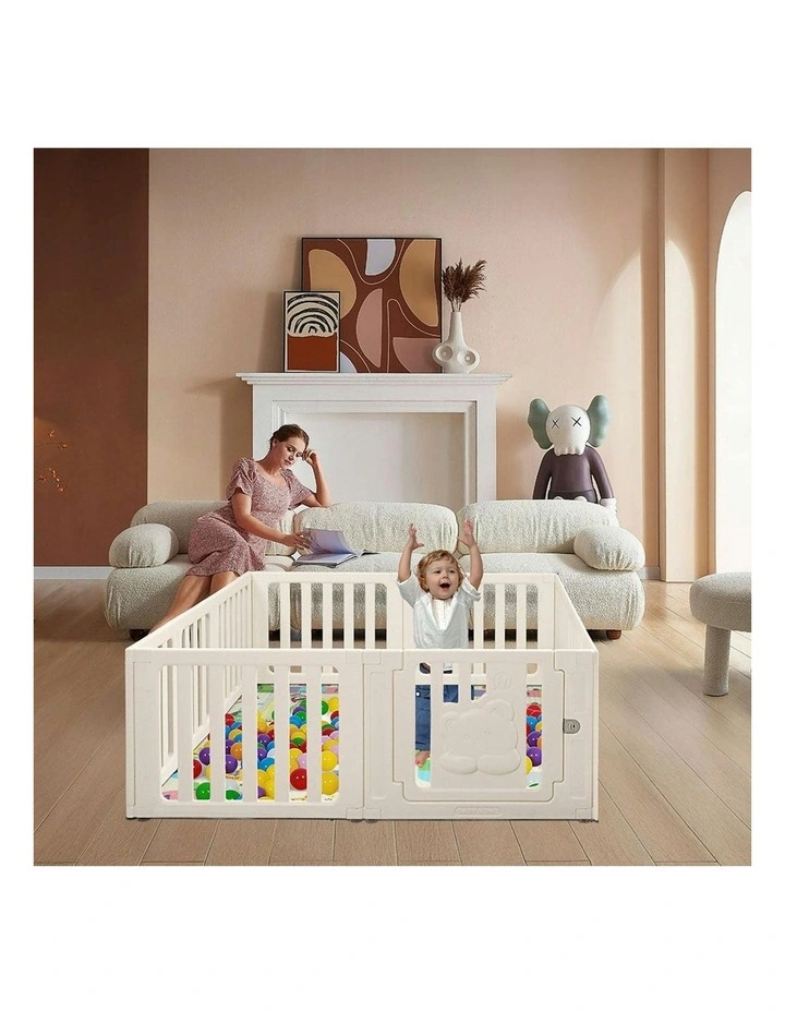 Bopeep Kids Playpen Baby Safety Gate With Lock Toddler Play Game Toy 10 Panel image 7