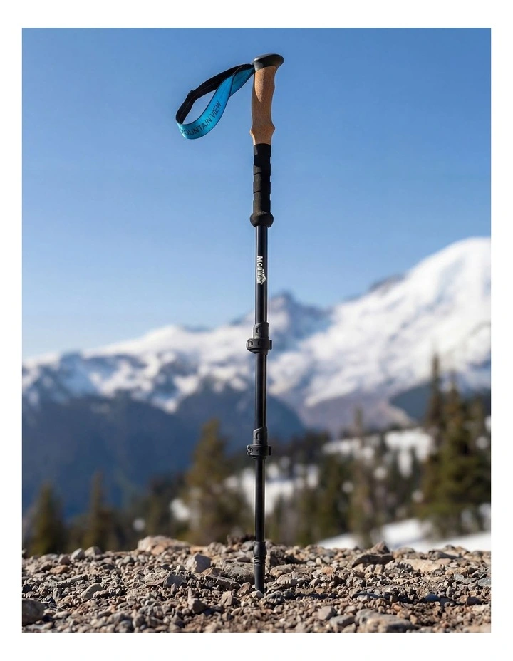Mountview 2 Pcs Hiking Trekking Poles Walking Stick Adjustable Lightweight Black image 7