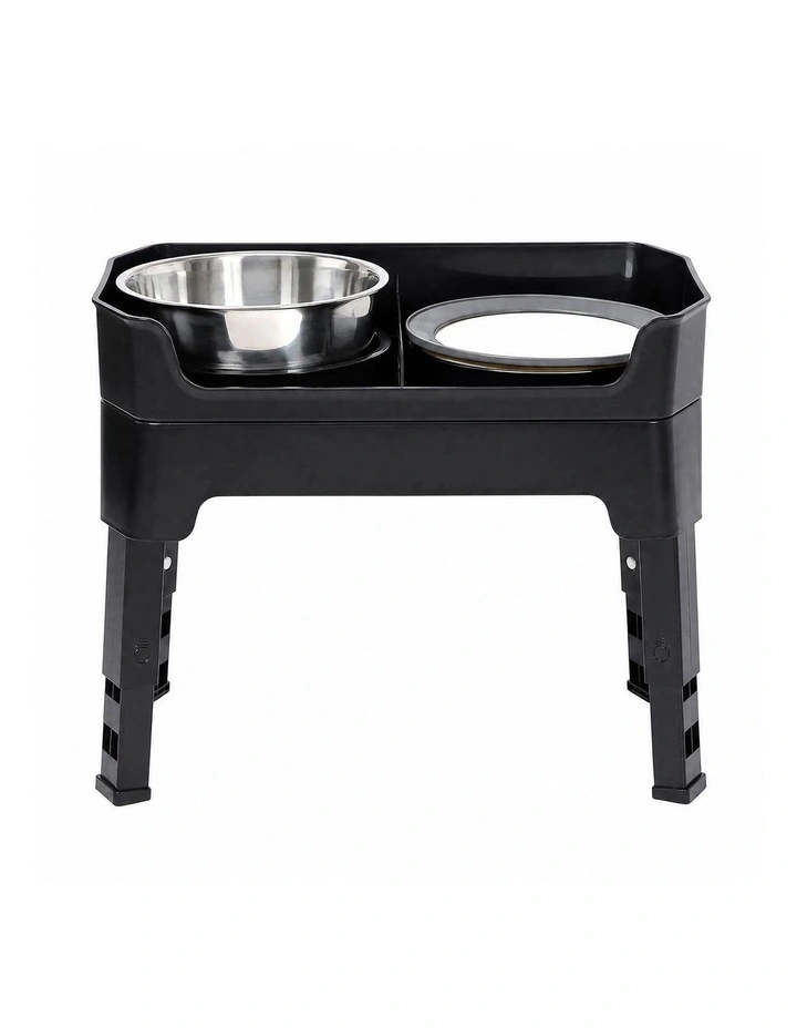 Pawz Raised Dog Bowls Adjustable Elevated Feeder Slow Feeder Lick Mat Foldable image 2