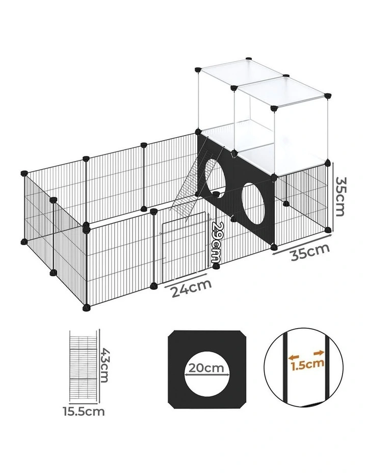 Pawz DIY Pet Playpen Small Animals Guinea Pig Cage 24 Panels image 3