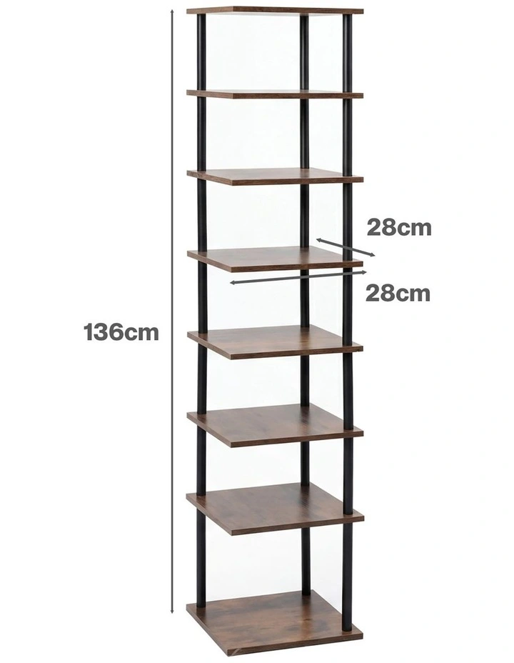 Levede Vertical Shoe Rack 8-Tier Space Saving Narrow Corner Organiser Storage image 3