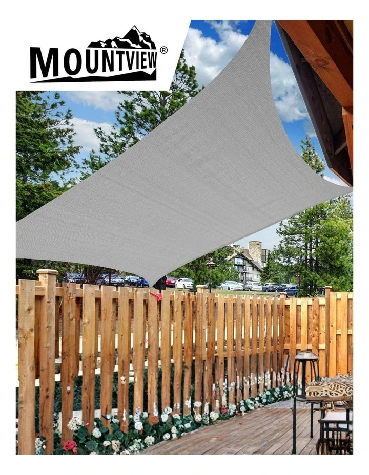Mountview Rectangle Sun Shade Sail Outdoor Canopy Charcoal 5x3m image 7