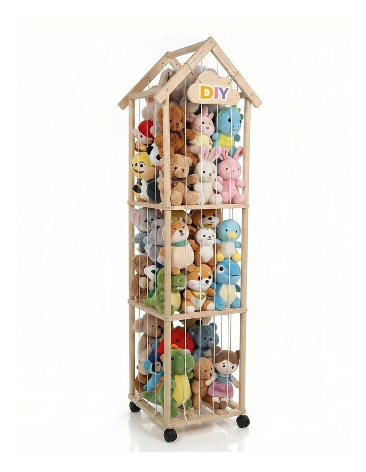 Levede Kids Toys Storage Tube Box Plush Doll Display Organiser 150cm x 40cm image 1