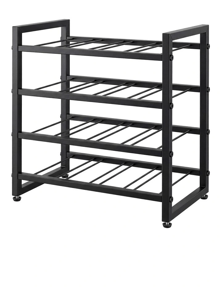 Levede Wine Rack 16 Bottle 4-Tier Metal Display Storage Organizer Adjustable Bar image 1