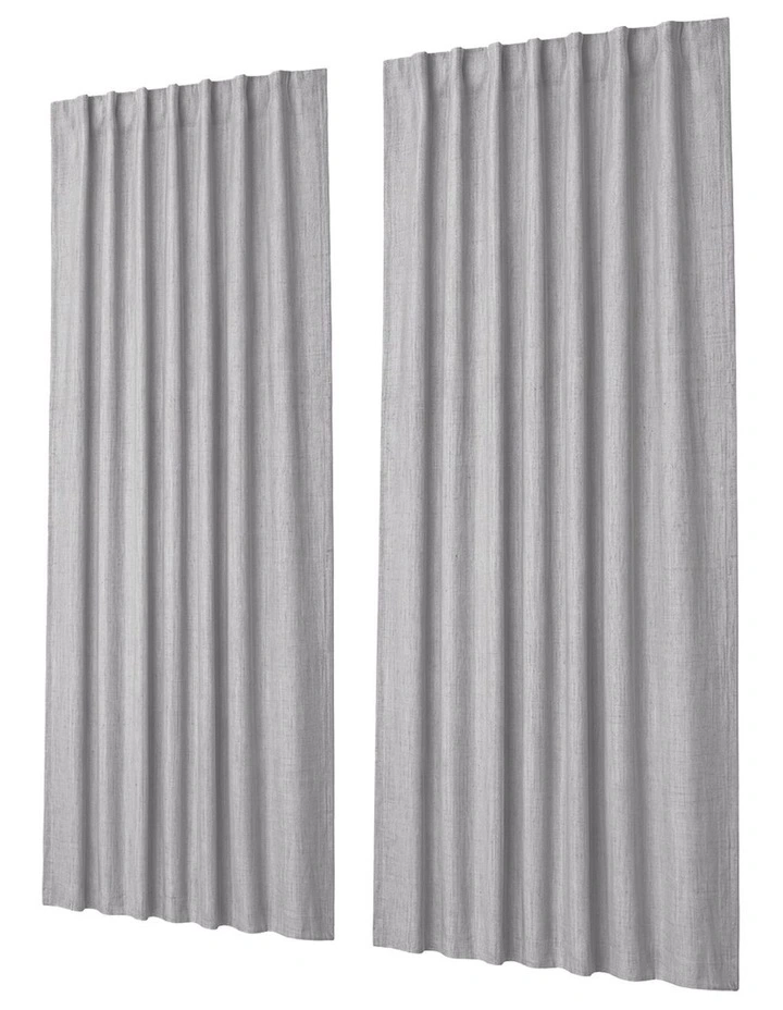 Marlow Blackout Curtains 2 Panels Thermal Linen Look Blockout Drapes 180 x 230cm image 1