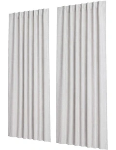 Marlow 2 Panels Blackout Curtains Thermal Linen Look Curtain Draperies Window