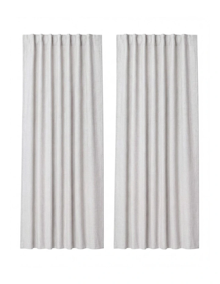 Marlow 2 Panels Blackout Curtains Thermal Linen Look Curtain Draperies Window image 2