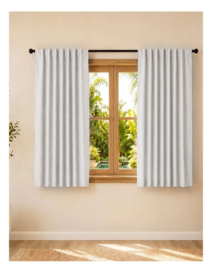 Marlow 2 Panels Blackout Curtains Thermal Linen Look Curtain Draperies Window image 7