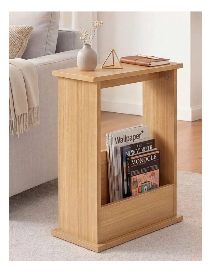 Levede Narrow Side Table Magazine Rack Slim End Bedside Storage Table Bedroom image 7