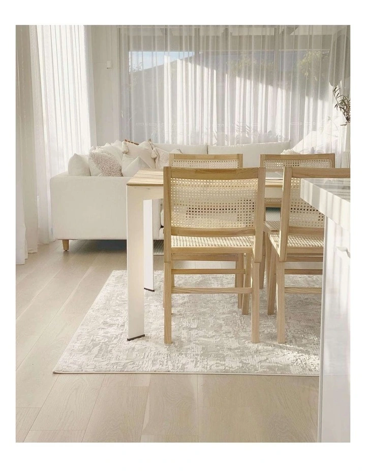 MISS AMARA ADELA GREY AND IVORY DISTRESSED FLORAL RUG image 5