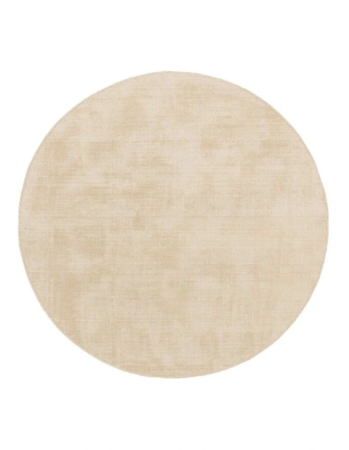 MISS AMARA  ALEK CREAM HANDWOVEN PET ROUND RUG image 1