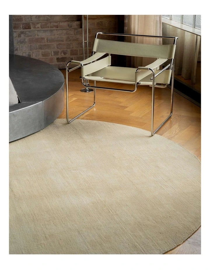 MISS AMARA  ALEK CREAM HANDWOVEN PET ROUND RUG image 5