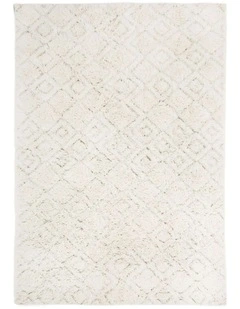 MISS AMARA ALINA DIAMOND PATTERN BERBER WOOL SHAG RUG